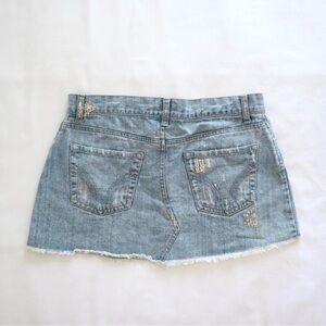 Y2K sequin denim mini skirt